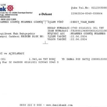Denizbank Yd Sanal Pos