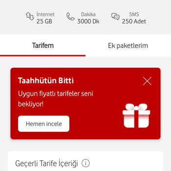Vodafone Faturalı Fahiş Fiyatlar