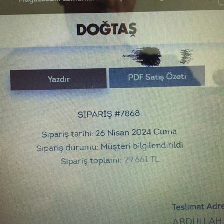 Doğtaş'IN (57gün+Hala Bekliyoruz.) Teslim Edemediği 1 Masa Siparişi