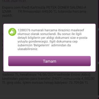 Enpara Harcama İtirazına İlgisiz Ve Özensiz