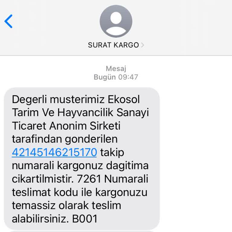 Sürat Kargo İvoksan Şubesi Dağıtıma Çıkıp Kargoyu Teslim Etmeme