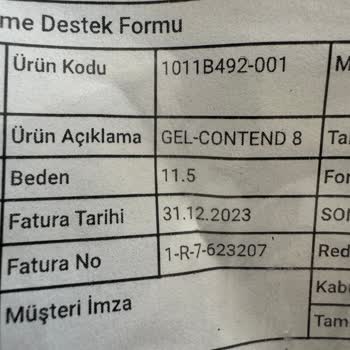 Asics Gel Contend Yırtılma Problemi