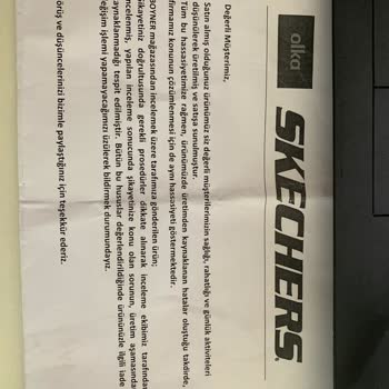 Skechers Ayakkabı, İç Plastik Kırılması.