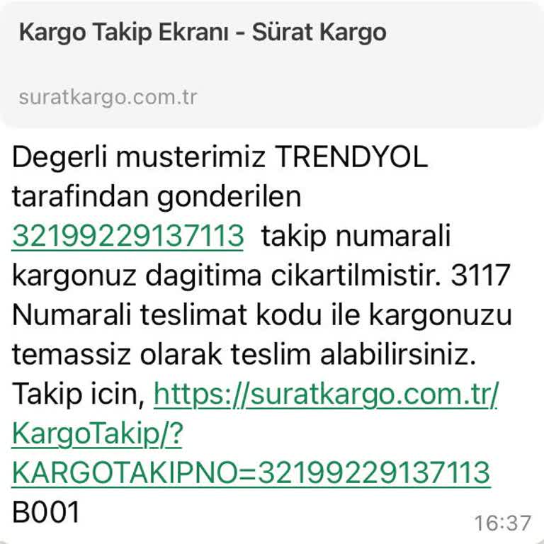 Sürat Kargo Teslim Edilmeyen Ürün Şikayeti