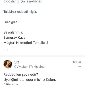 CV Marker Ücret İadesi İstiyorum!