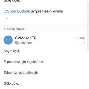 CV Marker Ücret İadesi İstiyorum!
