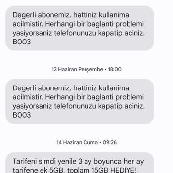 Vodafone İptal Ettirdiğim Hattın Açılmasını İstiyorum