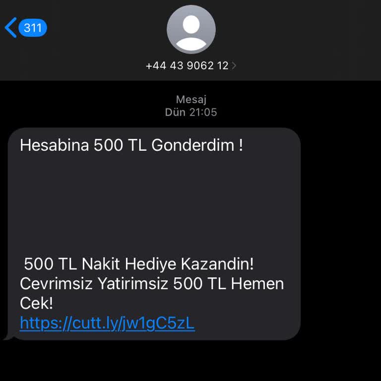 Türk Telekom +44 Lü Mesajlar