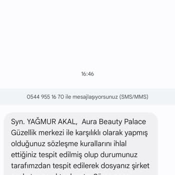 Aura Beauty Palace (Bursa) Haksız Yere Para Almaya Çalışıyorlar. Gitmediğim Seans İçin.