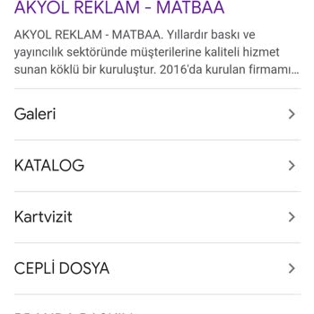 Akyol Reklam & Matbaa Siparişleri Göndermiyor!