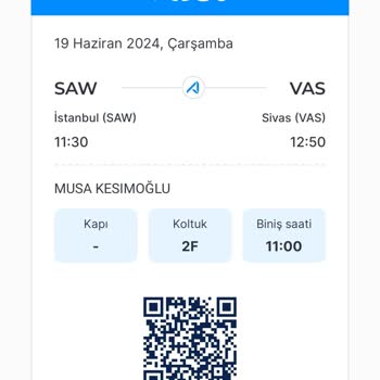 Ajet Uçakla Koltuğum Değişti