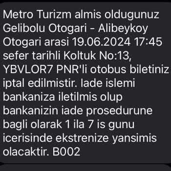 Obilet Ve Metro Turizm Bilet İadesi Yapmıyor