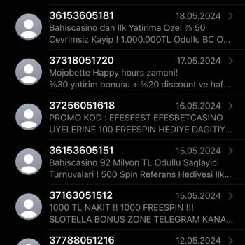 Vodafone Bahis Sitesi Reklam Mesajları