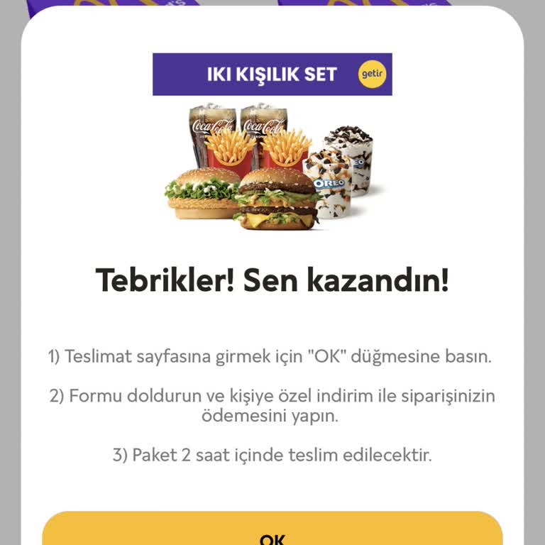 Mcdonaldspromo. Store Yemek Sipariş Şikayetim