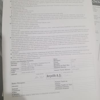 Arçelik Defolu Ürün Satıyor