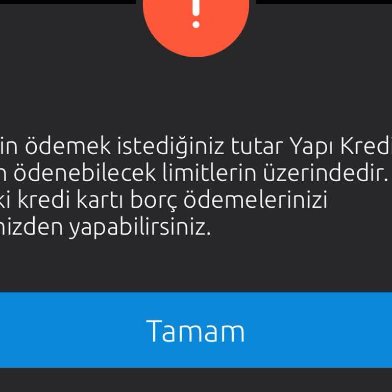 Yapı Kredi Kredi Kartı Borcumu Ödeyemiyorum