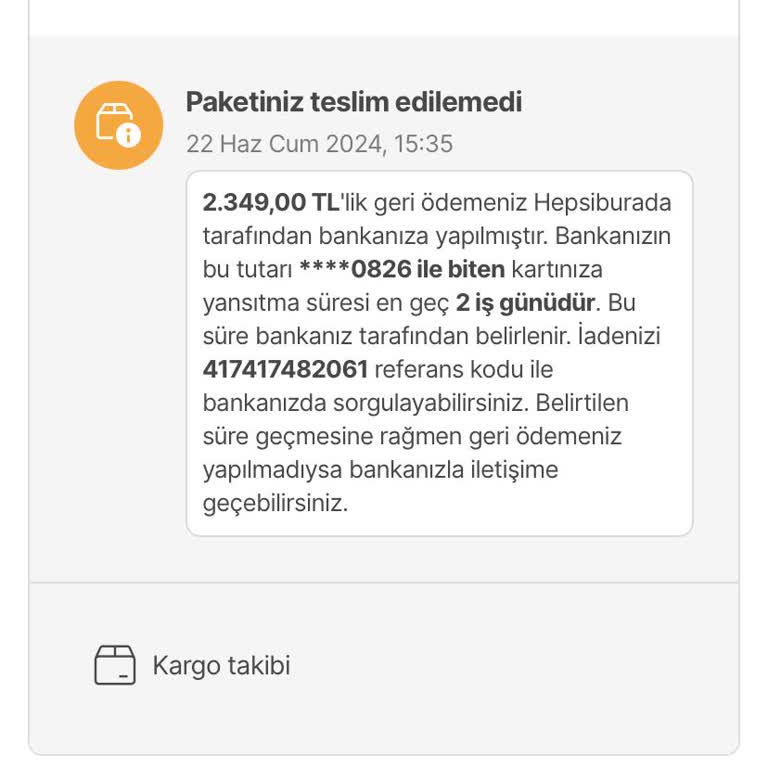 Hepsiburada Ve Hepsijet Ürün Teslim Edilmedi