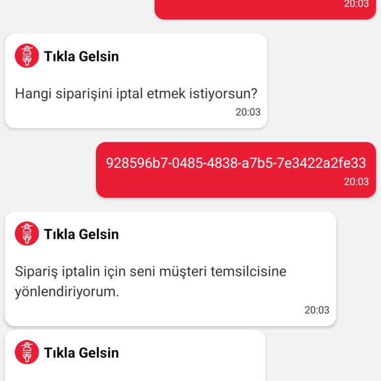 Tıkla Gelsin İptal Etmiyorlar Siparişi