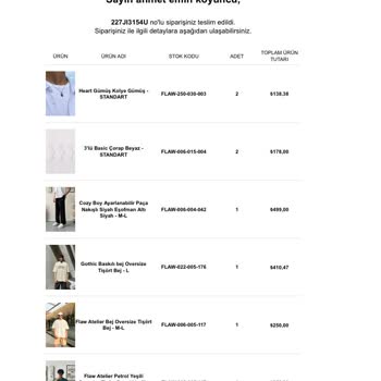 Flaw Wear Kargom İade Gitti