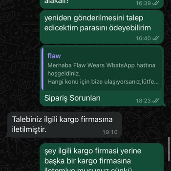 Flaw Wear Kargom İade Gitti