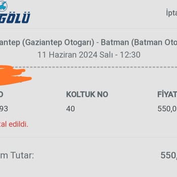 Vangölü Turizm Para İadesi Yapılmadı