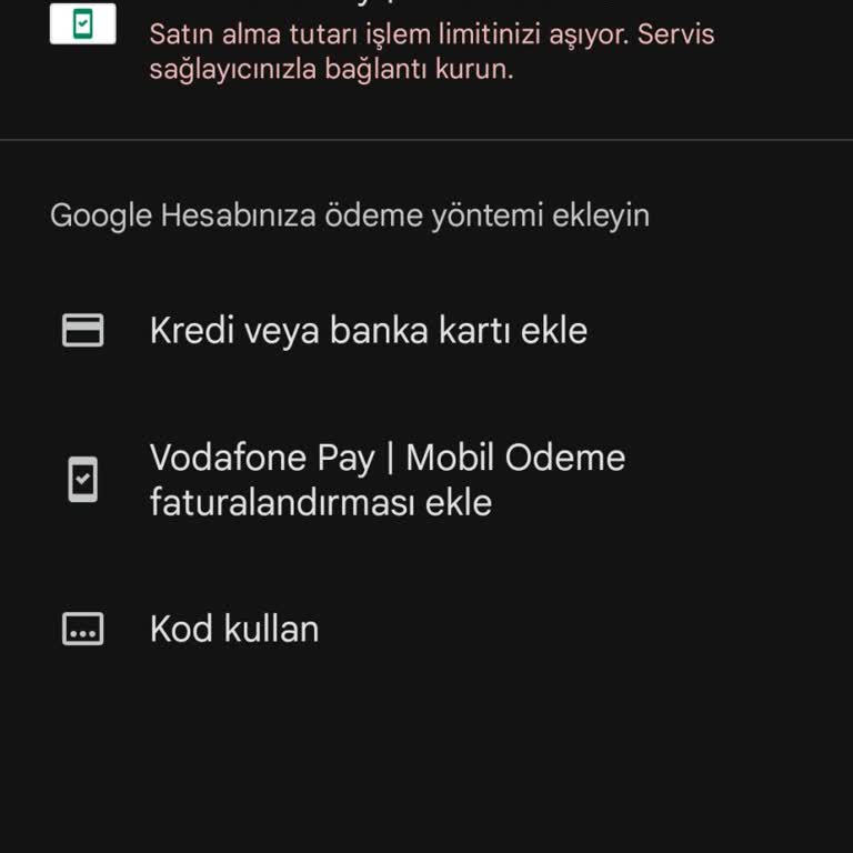 Vodafone Mobil Ödeme Sorunu