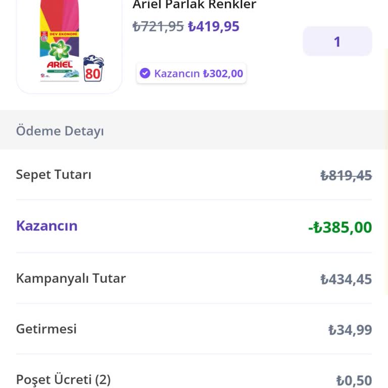 Getir Büyük Para İadesi