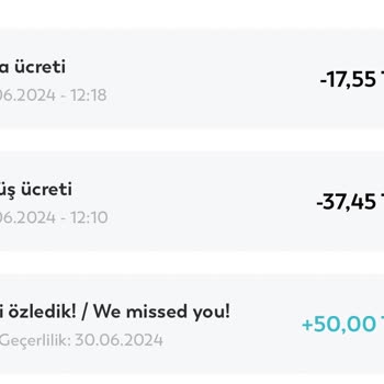 BinBin Hesabımdan Nedensizce Para Çekti Üzerine Bir De -62,45 TL Borç
