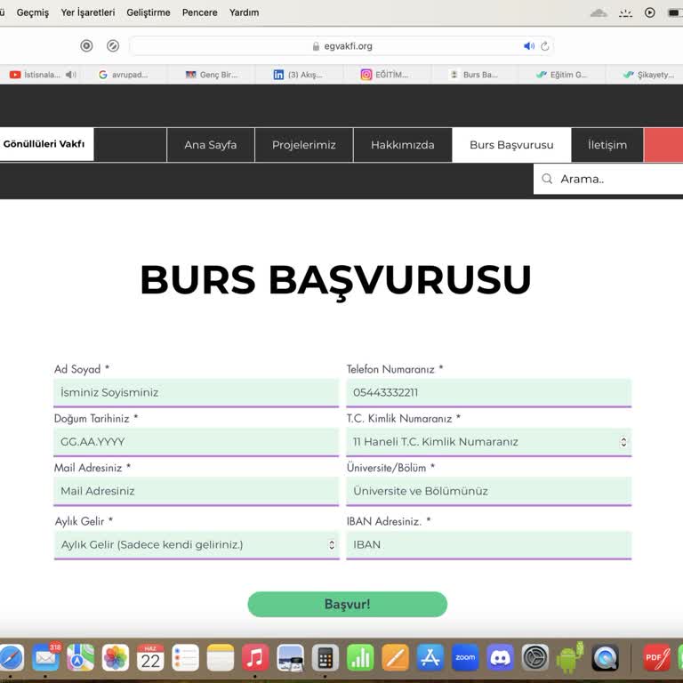 Eğitim Gönüllüleri Vakfı Egvakfi.org Adıyla Burs Verildiği İddiası