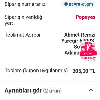 Popeyes Yemek Sepeti Hakkında