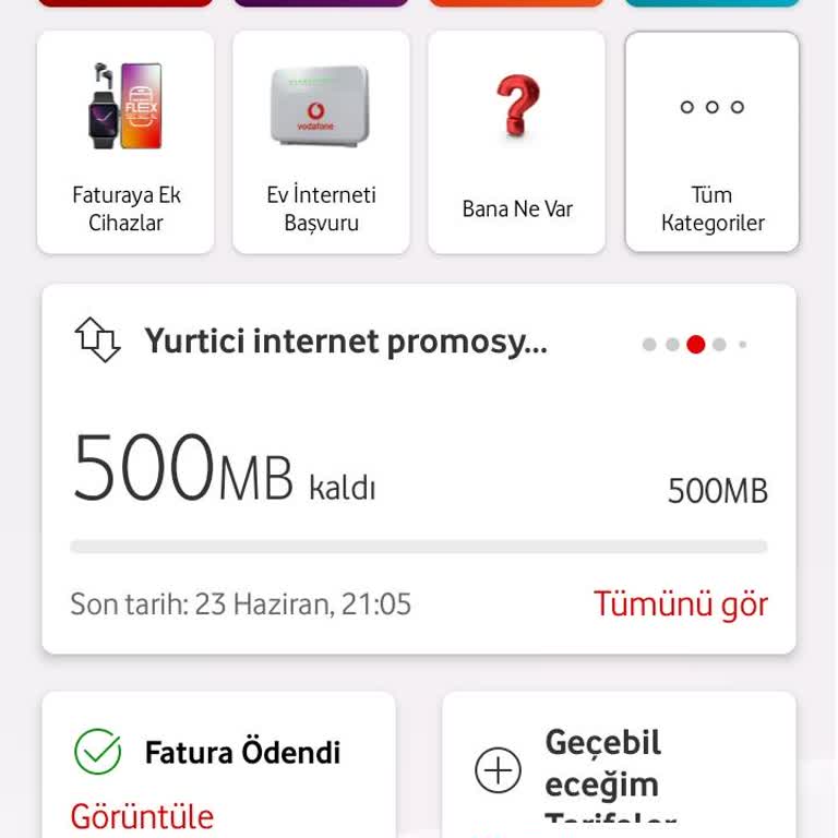 Vodafone Hediye İnternet Yerine Kendi İlk Tarifemdeki İnternet Kullanılıyor.
