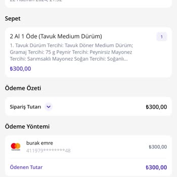 Getir Maydonoz Döner Kampanyası Ve Teknik Desteğin Yardımcı Olmaması