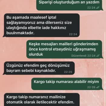 Termos Türkiye Siparişi Kargoya Vermiyor