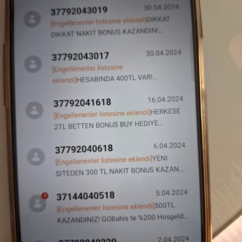 Vodafone 37 İle Başlayan Numaralardan Engellememe Rağmen Gelen Bahis Mesajları
