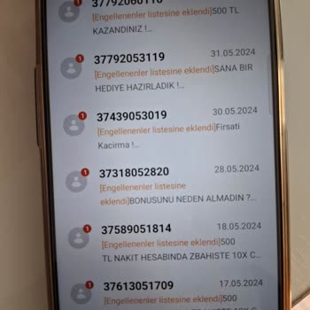 Vodafone 37 İle Başlayan Numaralardan Engellememe Rağmen Gelen Bahis Mesajları