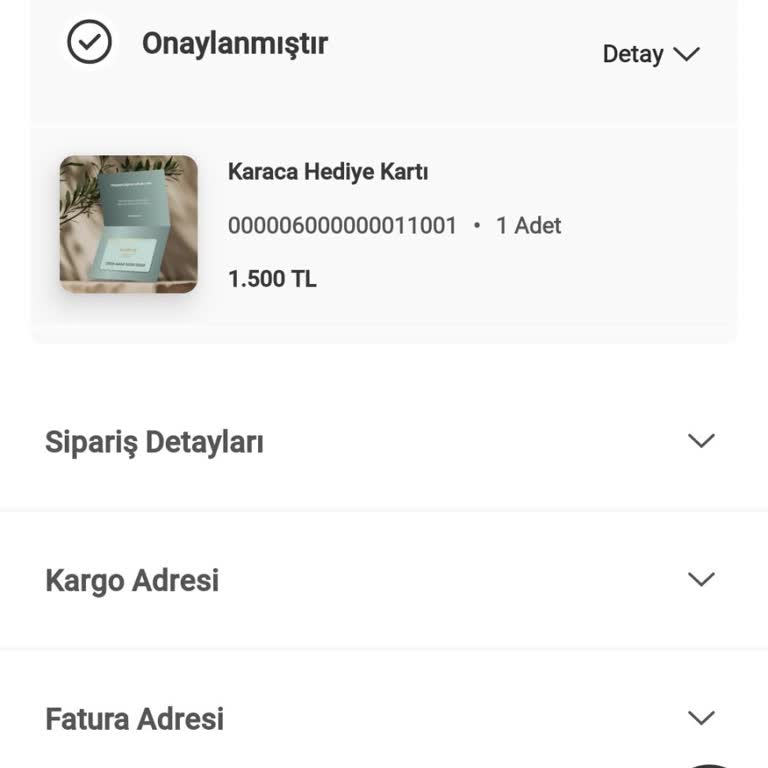 Karaca Züccaciye Karaca Hediye Kartı 2 Hafta Olmasına Rağmen Hala Kargolanmadı