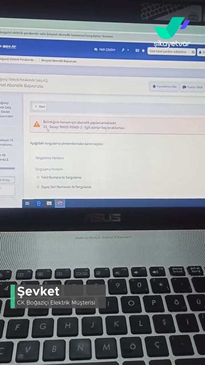 CK Boğaziçi Elektrik Elektrik Aboneliği Yapamıyorum! videonun kapak resmi