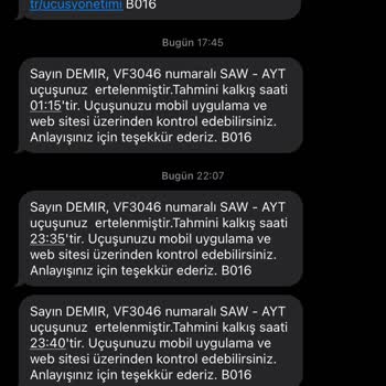 AJet (Anadolu Jet) Vf: 3046 Sayılı Uçuş