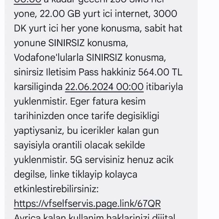 Vodafone İsteksiz Fatura İptali İçin