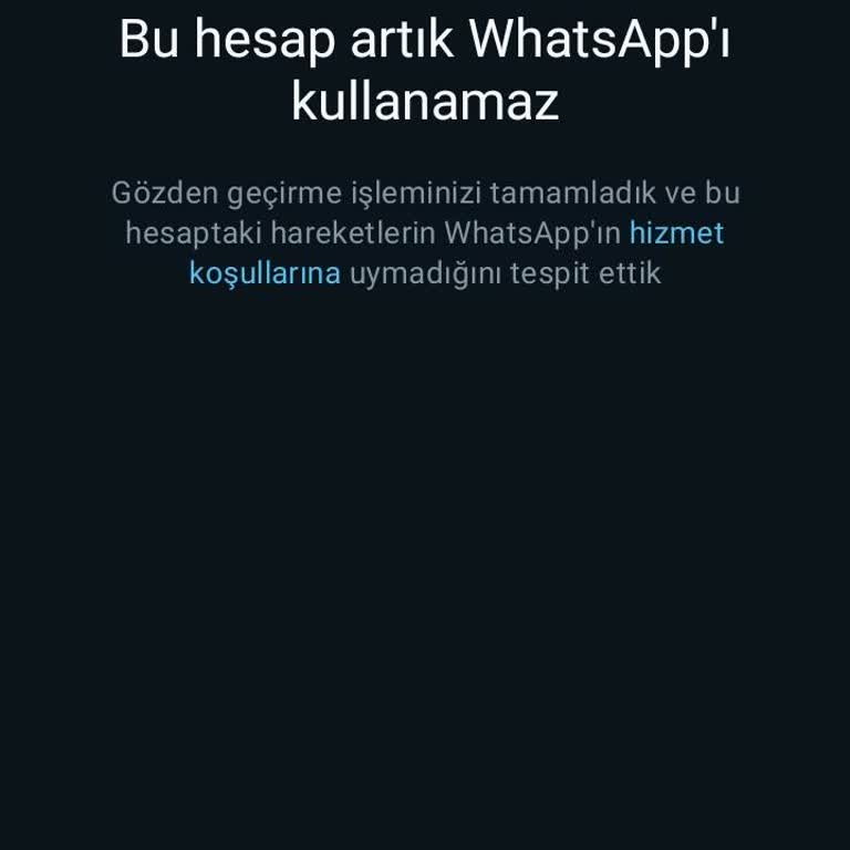 WhatsApp Hesap Banı