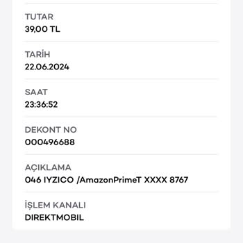 Prime Video (Amazon) Amazon Prime Kartımdan İzinsiz Para Çekti