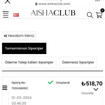 Aisha (Aishaclub.com) Ürün Teslimatı Konusunda Büyük Hayal Kırıklığı