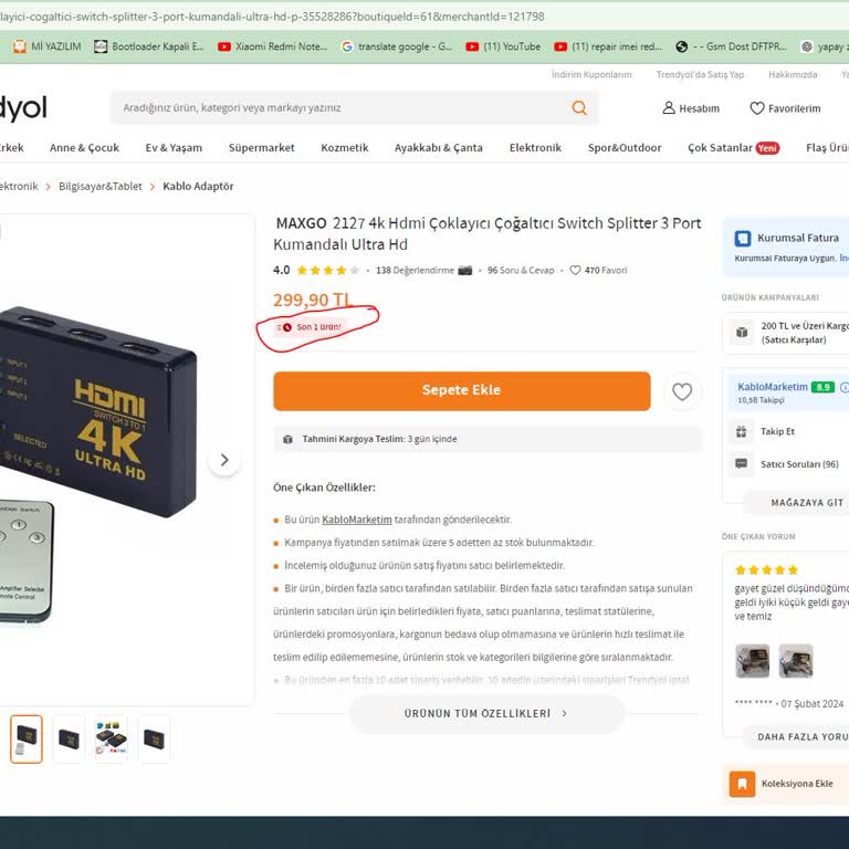 Trendyol İnceleme Sürecinde Satıcı Art Niyetli