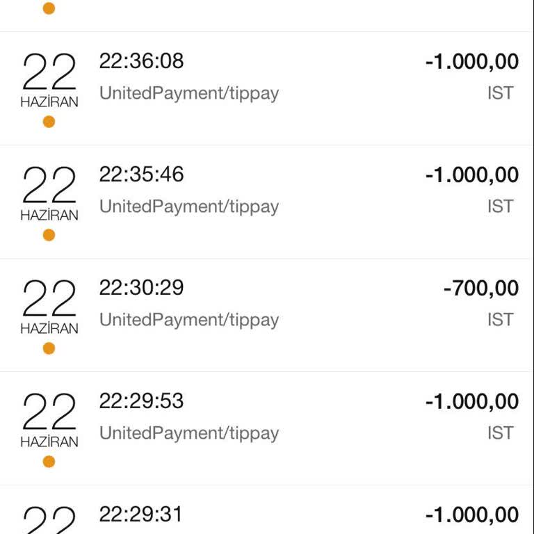 United Payment Bilgim Dahilinde Olmadan Çekilen Para