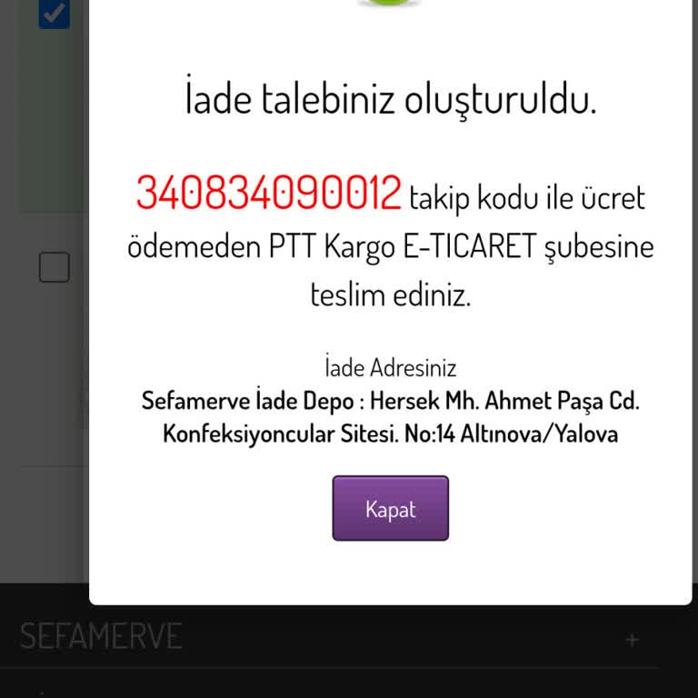 Sefamerve İade Paramı Yaptırmıyorlar