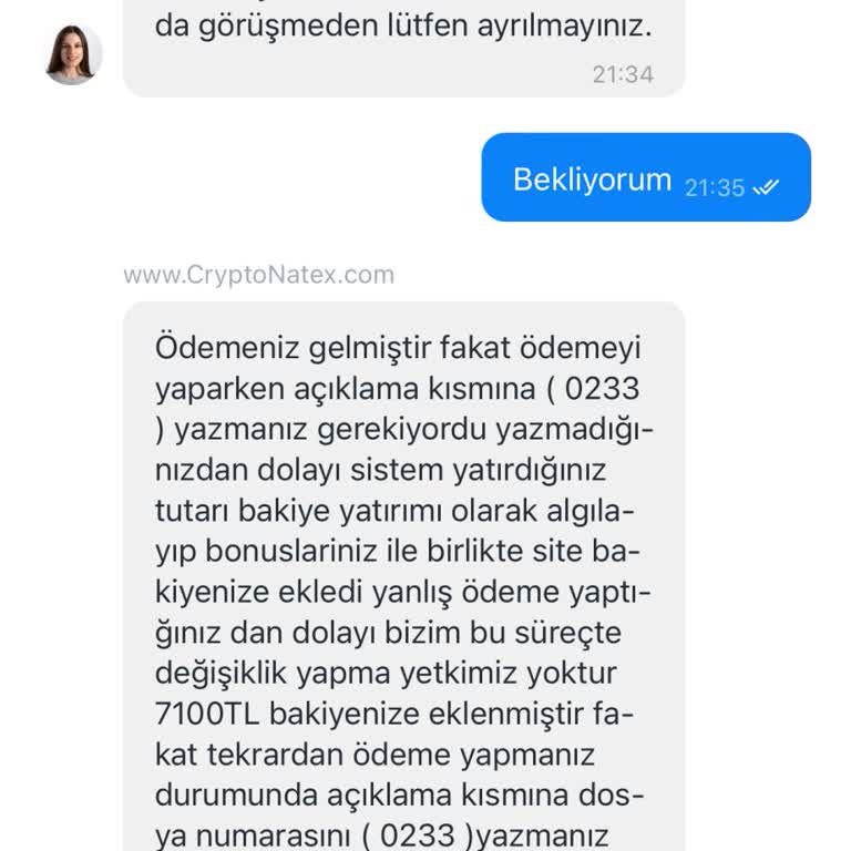Cryptonatex Telegram Üzerinde Coin Satışı Yapan Site Hakkında Şikayet