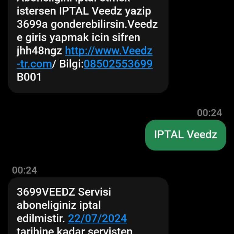 Veedz-tr.com Veedz Aboneliğinin İptali