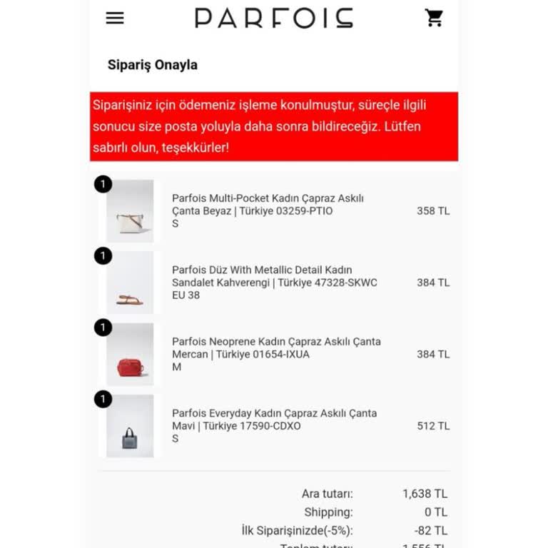 Parfoiscantaturkiye.com Ürün Teslim Edilmedi