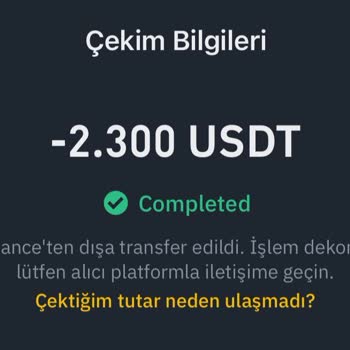 Binance Borsasından Para Çekimi