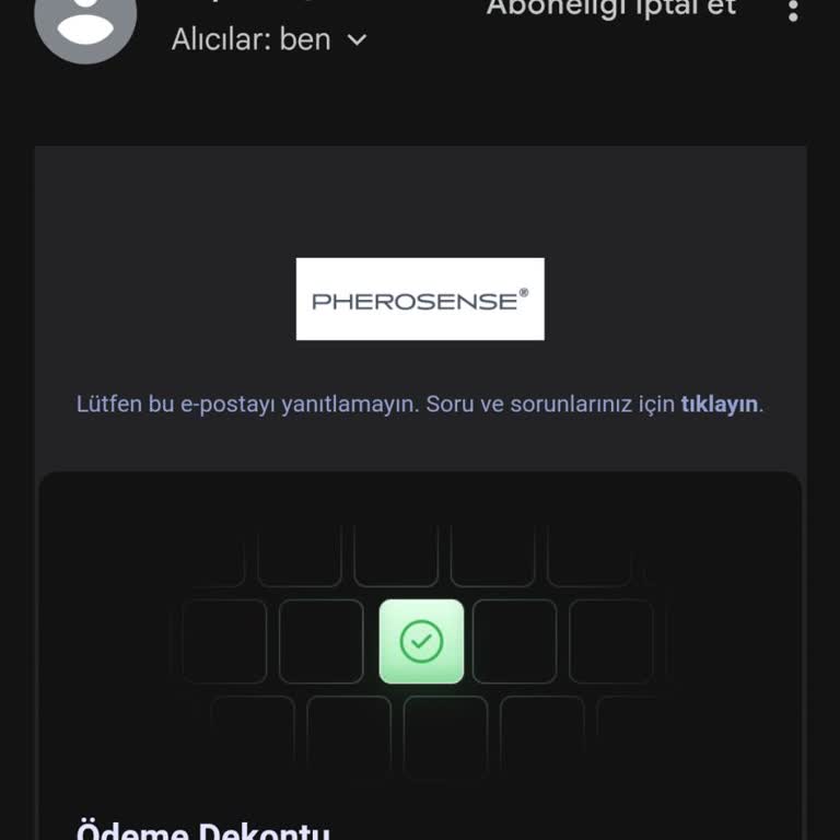 Pherosense Parfüm Siparişimin Gönderilmemesi